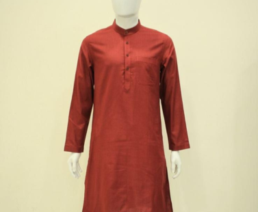 Rajvansh - Nawabi Kurta (Pastel Red)